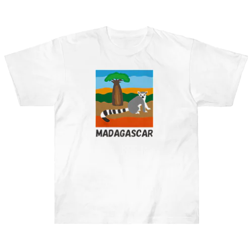 イラスト・マダガスカル Heavyweight T-Shirt