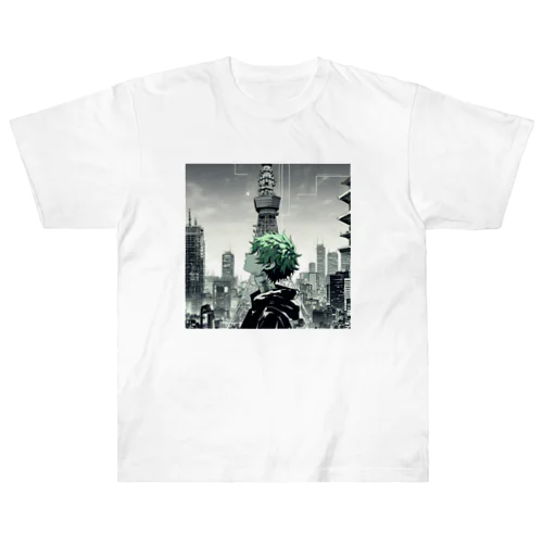 Cyberpunk_003 Tokyo boy 001 Heavyweight T-Shirt