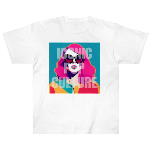 Iconic Pop Cultureの女 ヘビーウェイトTシャツ