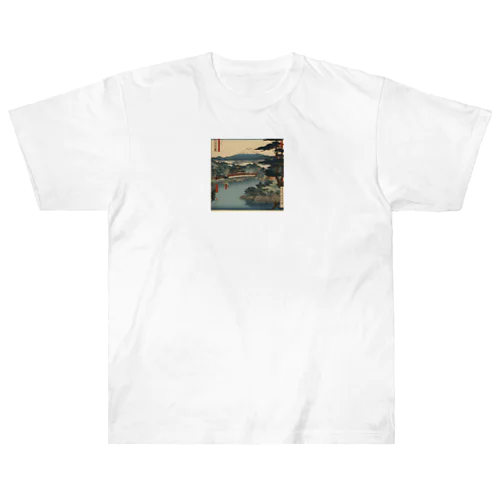 富士山の浮世絵風グッズ Heavyweight T-Shirt