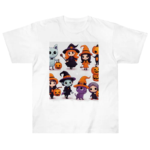 たくさんのかわいいハローウィーンキャラクター② Heavyweight T-Shirt