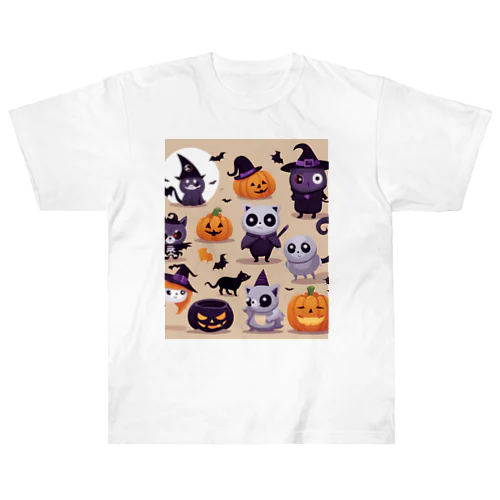 たくさんのかわいいハローウィーンキャラクター④ ヘビーウェイトTシャツ