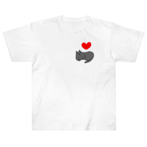 l love クロネコ Heavyweight T-Shirt