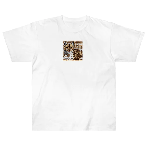 ドット絵のベンガルキャット Heavyweight T-Shirt