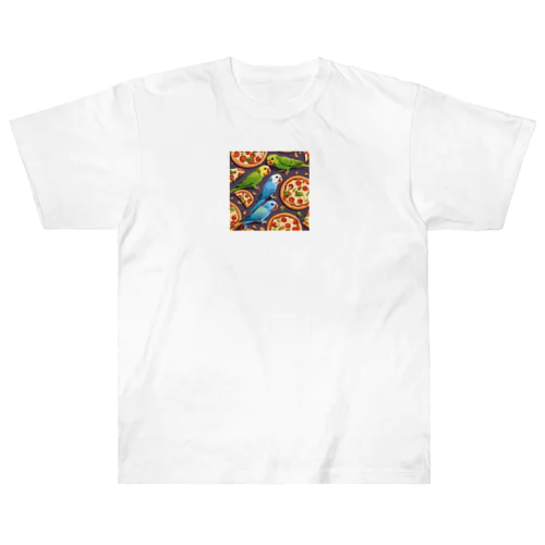 ピザ食べるインコ Heavyweight T-Shirt