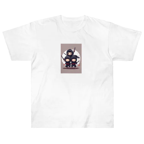 可愛らしい二頭身の忍者イラスト Heavyweight T-Shirt