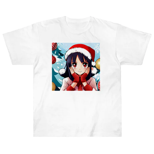 クリスマス-可愛い- ヘビーウェイトTシャツ