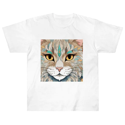 猫の魅力 ヘビーウェイトTシャツ