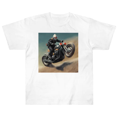 仮面のバイク乗り Heavyweight T-Shirt