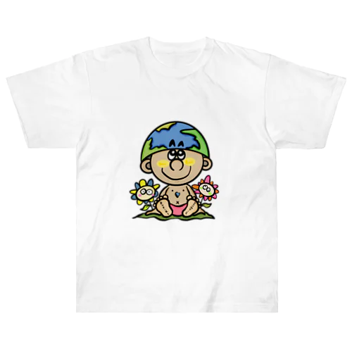 カラフルアース君 Heavyweight T-Shirt