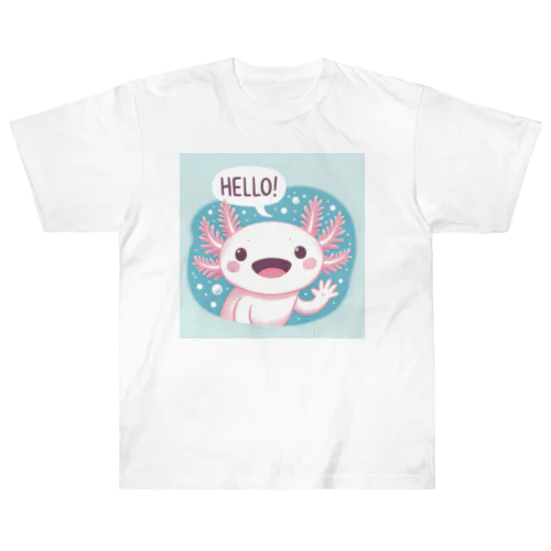 HELLO!ウーパールーパー ヘビーウェイトTシャツ