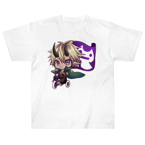 ロキロキ団三輪車アバ雷炎ちゃん Heavyweight T-Shirt