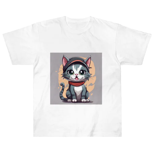 キャップ猫 ヘビーウェイトTシャツ