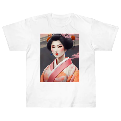 Japanese Courtesan Bloom Tee ”Geisha” ヘビーウェイトTシャツ