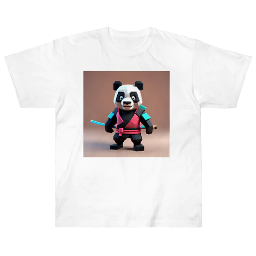 忍者パンダのイラストのグッズ Heavyweight T-Shirt