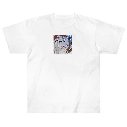 息を潜めるユキヒョウ Heavyweight T-Shirt