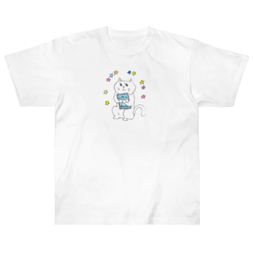 ライフイズビューティフルねこ ヘビーウェイトTシャツ