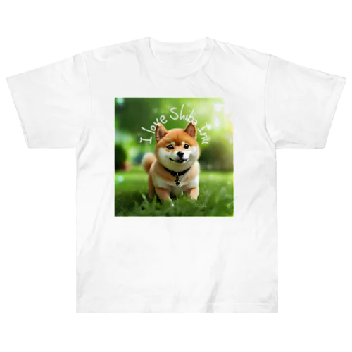 【柴犬】フォトリアル Heavyweight T-Shirt