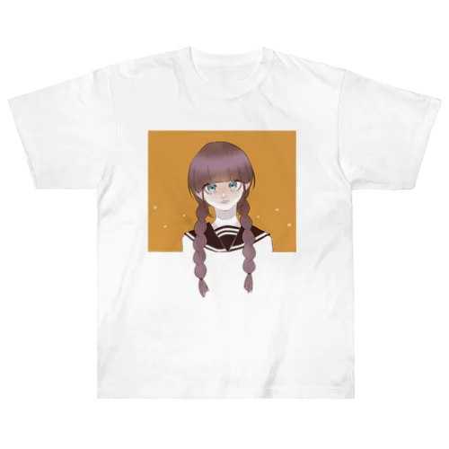 三つ編みのあの子 ヘビーウェイトTシャツ