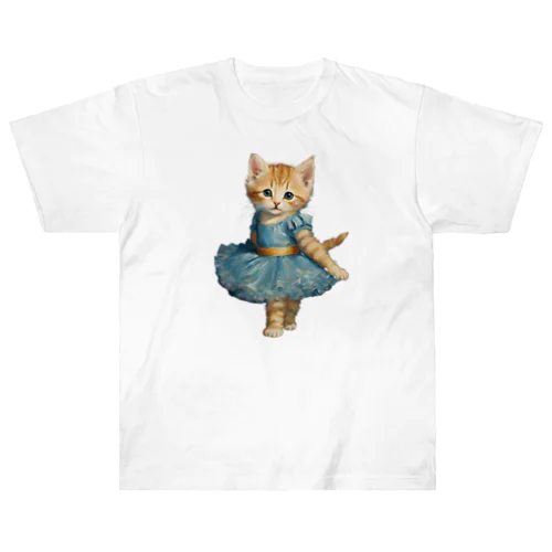 バレリーナの子猫 Heavyweight T-Shirt