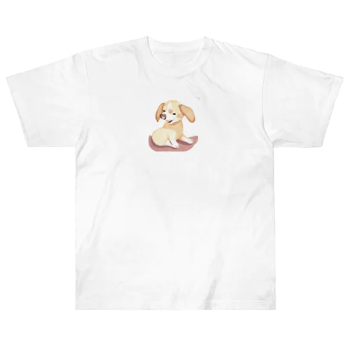 かわいい犬のイラストグッズ Heavyweight T-Shirt