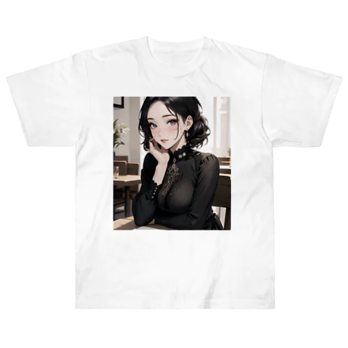 喪服の女性 Heavyweight T-Shirt