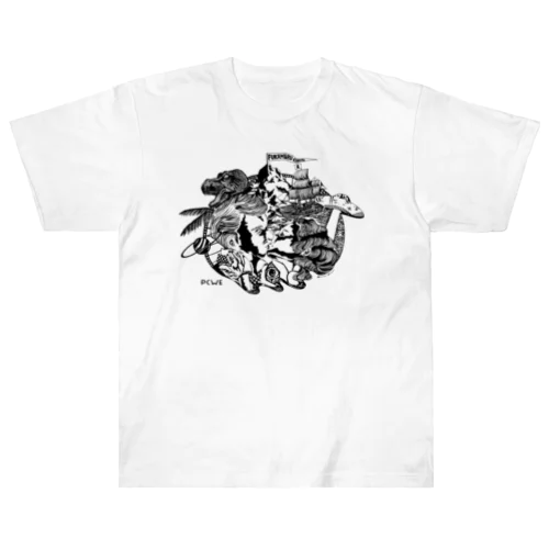 【かおなしまちすデザイン】ハリウッド映画厚手T〈PCWE23W〉 Heavyweight T-Shirt