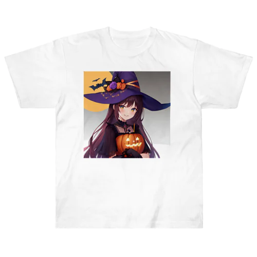 魔女っ子　ハロウィン ヘビーウェイトTシャツ