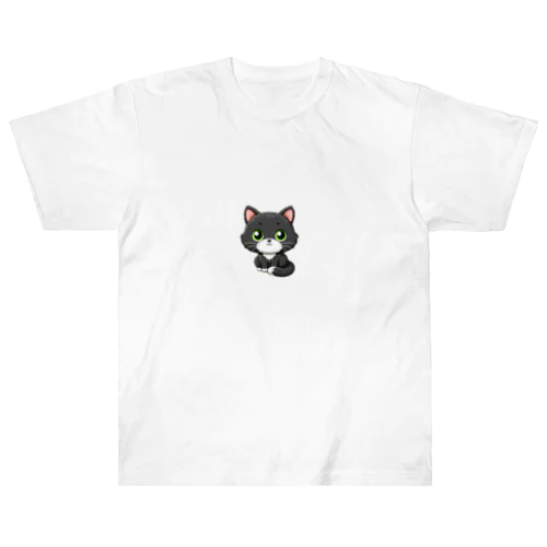 グレーマーブル・ハチワレ仔猫コレクション Heavyweight T-Shirt