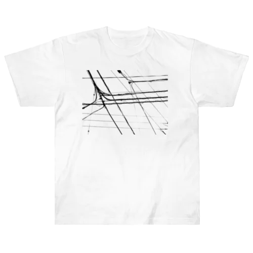 電線1 Heavyweight T-Shirt