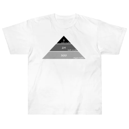 ハインリッヒの法則(モノクロ) Heavyweight T-Shirt