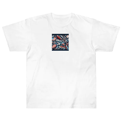  "アメリカンスポーツの輝き" Heavyweight T-Shirt