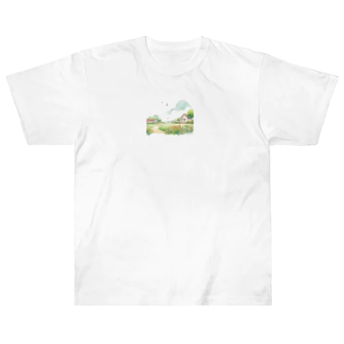 畑のカラーイラスト Heavyweight T-Shirt