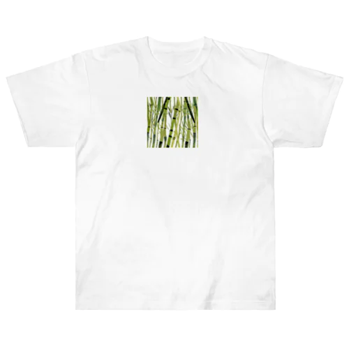 竹林（水彩画） Heavyweight T-Shirt