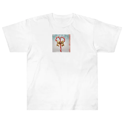 キャンディケイン（Candy Cane） Heavyweight T-Shirt