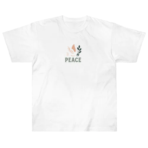 平和のハト ヘビーウェイトTシャツ