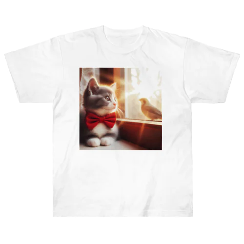 明日へ向かう猫（あすぬこ） Heavyweight T-Shirt