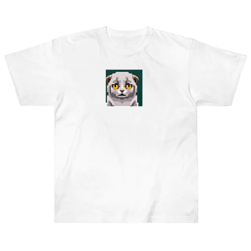 ドット絵スコティッシュフォールド Heavyweight T-Shirt