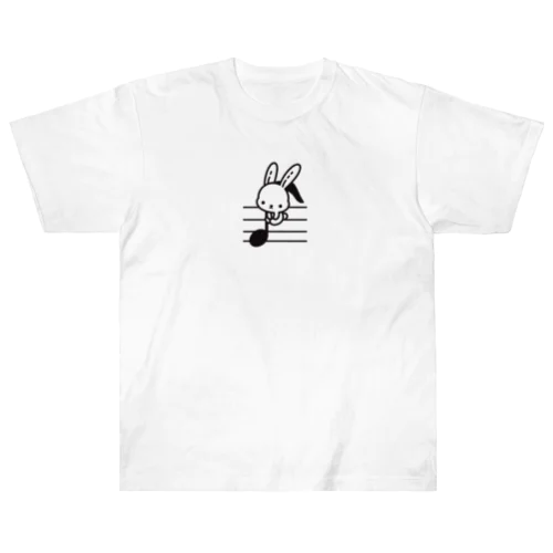 音符♪＆うさちゃん🐰 Heavyweight T-Shirt