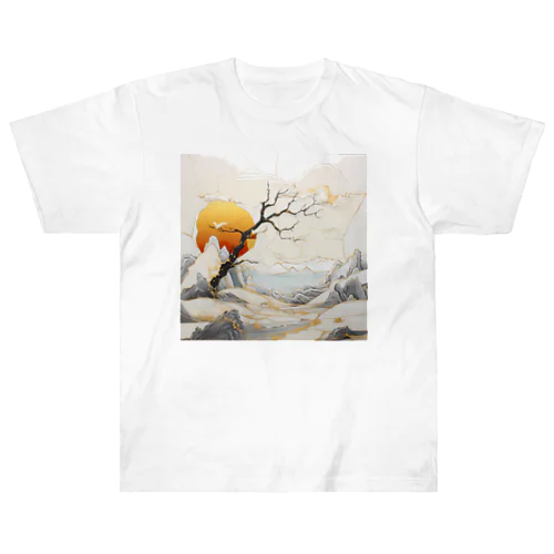 金継ぎ；木 Heavyweight T-Shirt