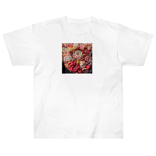 華やかなエケベリア Heavyweight T-Shirt