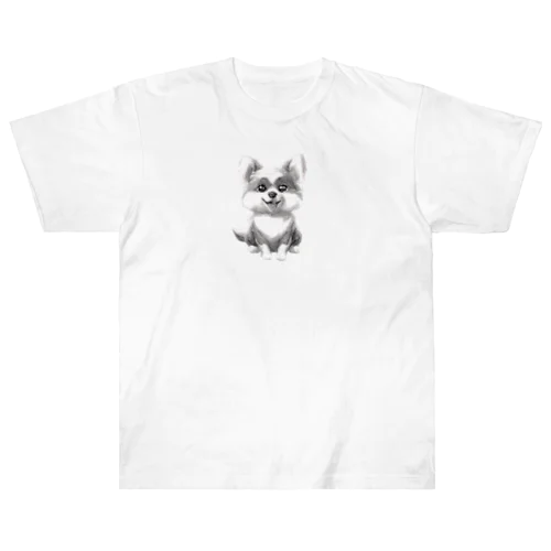 飼い主を待っている犬 Heavyweight T-Shirt