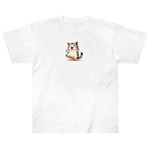 AI天風猫(笑顔1) ヘビーウェイトTシャツ