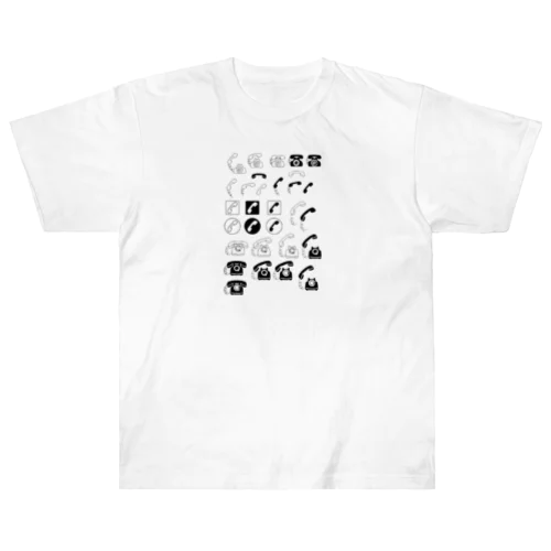 テレフォンマーク いろいろ Heavyweight T-Shirt