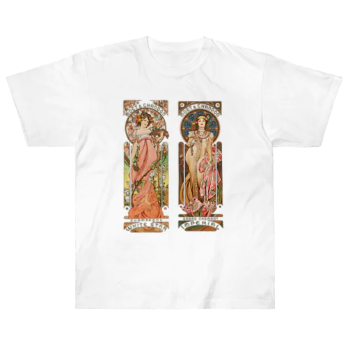 モエ・エ・シャンドン by Alfons Mucha Heavyweight T-Shirt