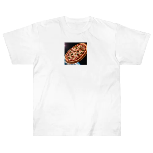 宇宙を駆けるピザ ヘビーウェイトTシャツ