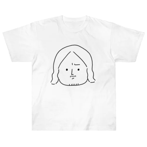 「ル」の人(ひげ) Heavyweight T-Shirt