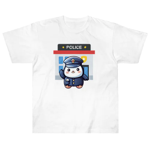 ペンギン警察官 Heavyweight T-Shirt
