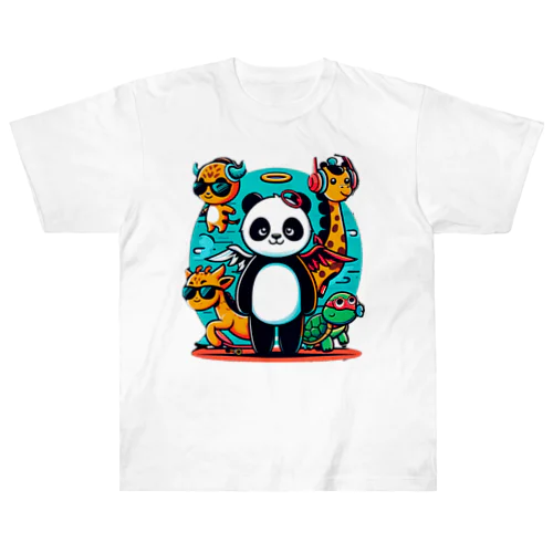 パンダと仲間たち Heavyweight T-Shirt