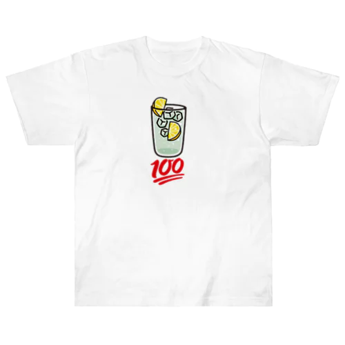 レモンサワー100点 大きいロゴ Heavyweight T-Shirt